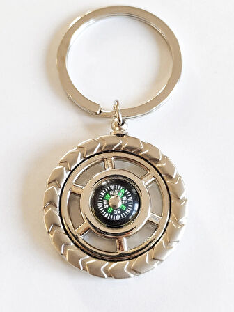 Metal Pusula Anahtarlık