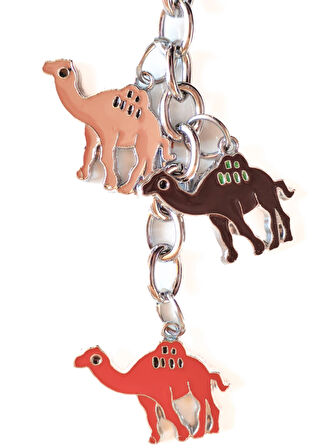 3 Farklı Deveden Oluşan Metal Anahtarlık