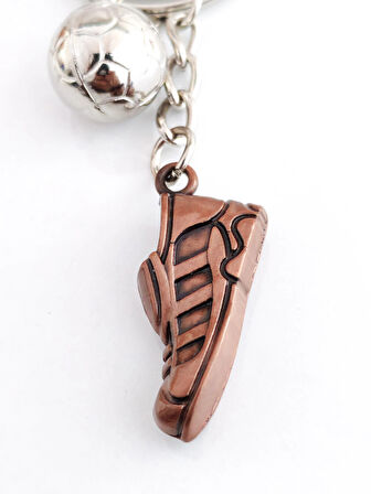 Futbol Topu ve Spor Ayakkabı Metal anahtarlık