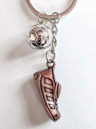 Futbol Topu ve Spor Ayakkabı Metal anahtarlık