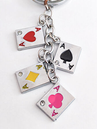 İskambil Kağıt Serisi Metal Anahtarlık