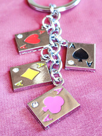 İskambil Kağıt Serisi Metal Anahtarlık