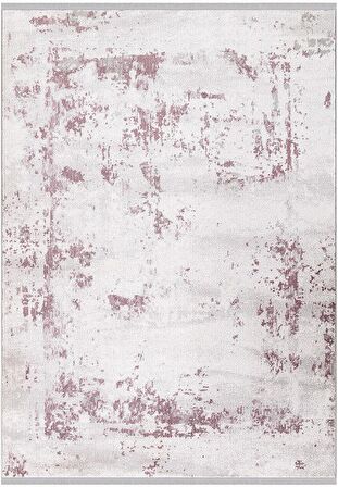 İpek Mekik Halı Anisa Gül Kurusu Vizon Eskitme Desen Halı