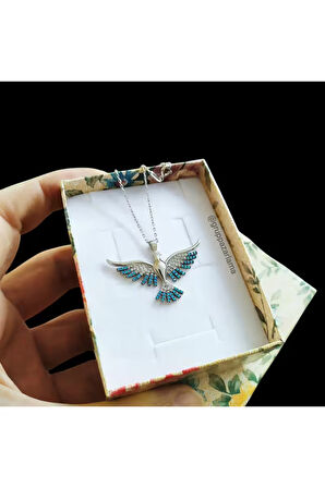 Modahilye 925 Ayar Gümüş Anka Kuşu Tasarım Kolye