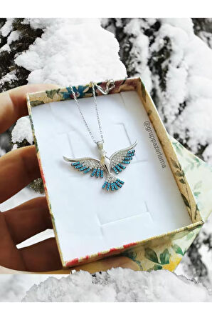 Modahilye 925 Ayar Gümüş Anka Kuşu Tasarım Kolye