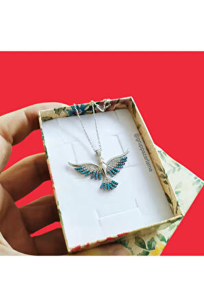 Modahilye 925 Ayar Gümüş Anka Kuşu Tasarım Kolye