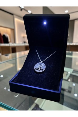ANKA MÜCEVHERAT IŞIKLI KUTUDA 925 AYAR GÜMÜŞ HAYAT AĞACI KADIN KOLYE