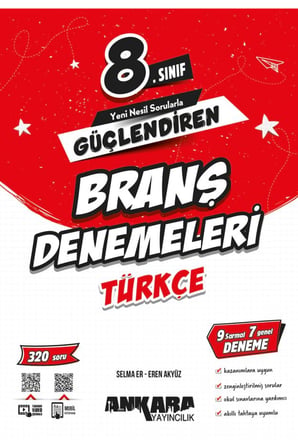 8.SINIF GÜÇLENDİREN TÜRKÇE BRANŞ DENEME + GÜÇLENDİREN MATEMATİK BRANŞ DENEME