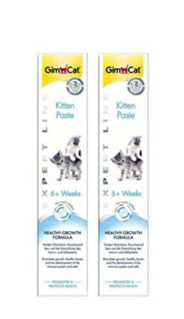 Gimcat 2 Adet Kitten Paste Yavru Kediler Için Kalsiyumlu Vitamin Macunu 50 Gr X 2 = 100 Gr