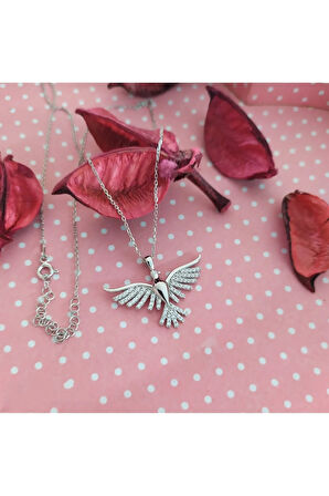 Modahilye 925 Ayar Gümüş Anka kuşu Kolye