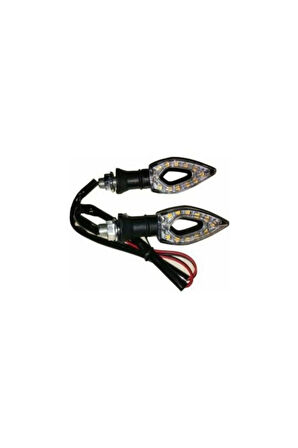 Motosiklet Led Sinyal Takım Kayan Model 12v Yanıp Sönen Işıklar Sinyal Lambası Yb0001