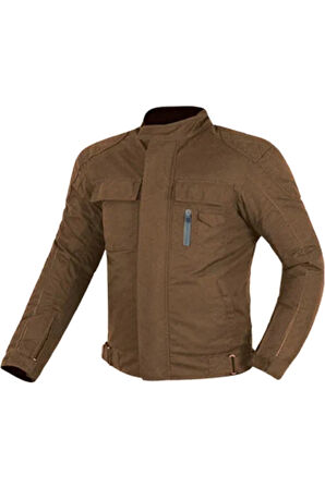 Motosiklet Montu 4 Mevsim Pamuklu Balmumu Yumuşak Dokulu Suya Dayanıklı Kumaş Motor Mont Brown