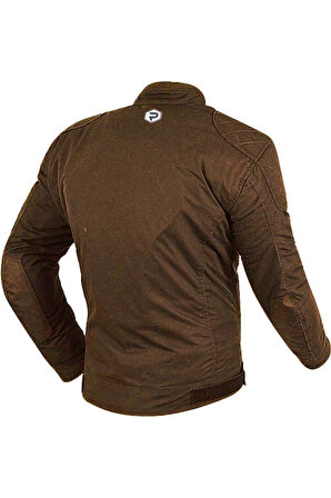 Motosiklet Montu 4 Mevsim Pamuklu Balmumu Yumuşak Dokulu Suya Dayanıklı Kumaş Motor Mont Brown