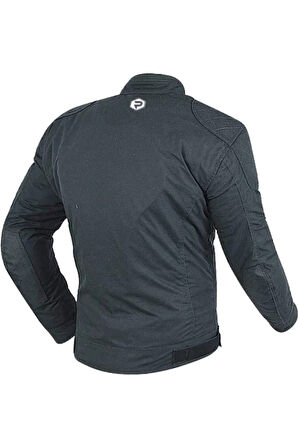 Motosiklet Montu 4 Mevsim Pamuklu Balmumu Yumuşak Dokulu Suya Dayanıklı Kumaş Motor Mont Siyah