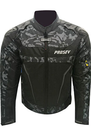 Motosiklet Montu Ce Onaylı Reflektörlü 4 Mevsim Maxdura Kumaş Hörgüçlü Model Motor Mont Camo