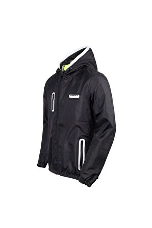 Motosiklet Korumalı Yağmurluk Yırtılmaz Poliamid Membran Kumaş Stopwater Corta Vento Yağmurluk Black