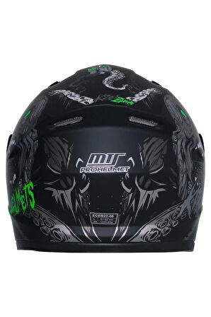 Motosiklet ve Bisiklet Mini Çocuk Kaskı Full Face Ce Sertifikalı Child Motor Kask Black