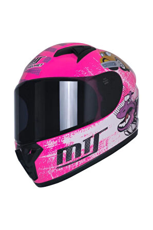 Motosiklet ve Bisiklet Mini Çocuk Kaskı Full Face Ce Sertifikalı Child Motor Kask Pink