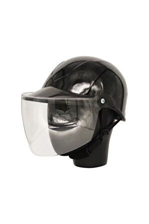 Motosiklet Yarım Camlı Kask Jokey Model Black