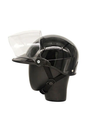 Motosiklet Yarım Camlı Kask Jokey Model Black