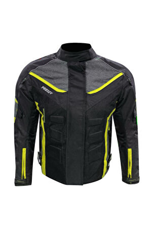 Motosiklet Kadın Montu 4 Mevsim Dayanıklı Maxdura 600-D Kumaş Ce Sertfikalı Motor Mont Neon