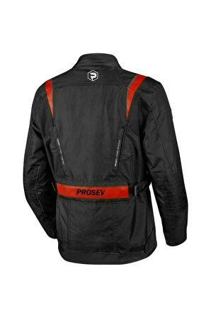 Motosiklet Montu 3 Katmanlı Kışlık Astar Long Model 4 Mevsim Maxdura Kumaş Stelvıo Mont Kırmızı