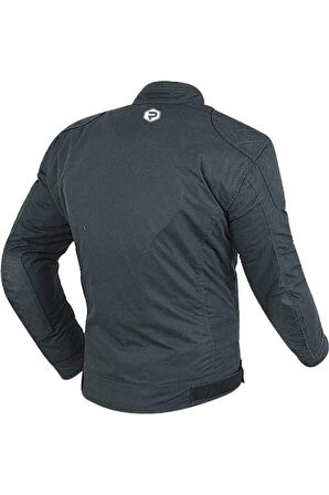 Motosiklet Montu Omuz Dirsek Sırt Ful Korumalı Dört Mevsim Pamuk Balmumu Kumaş Siyah