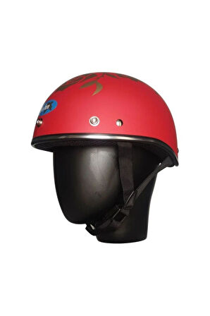 Motosiklet Kaskı Abs Materıal Yarım Chopper Model Kask Vespa Scooter Mat Rose