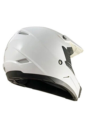 Motosiklet Ce Onaylı Kask Içi Yıkanılabilir Kask Whıte