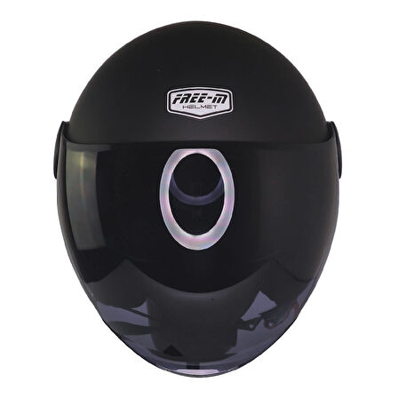 Motosiklet Yarım Kask Güneş Vizörlü ECE 22.06 Motor Kaskı Mat Black