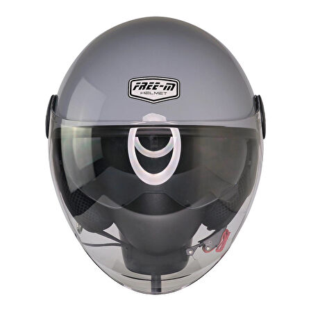 Motosiklet Yarım Kask Güneş Vizörlü ECE 22.06 Motor Kaskı Nardo Grey