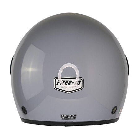 Motosiklet Yarım Kask Güneş Vizörlü ECE 22.06 Motor Kaskı Nardo Grey