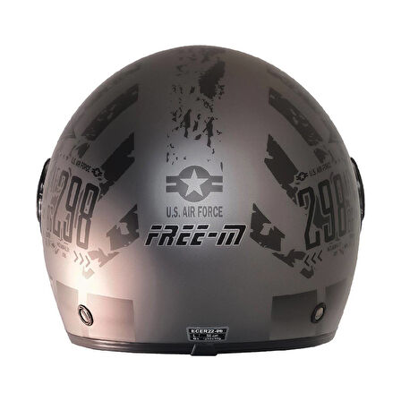 Motosiklet Yarım Kask Güneş Vizörlü ECE 22.06 Motor Kaskı Rebo