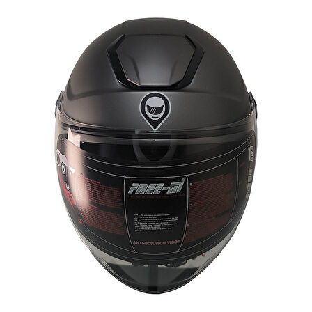  Motosiklet ve Bisiklet Kaskı Yarım Arka Reflektörlü Güneş Vizörlü Kask Mat Gri 
