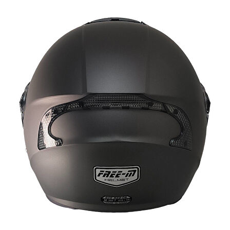  Motosiklet ve Bisiklet Kaskı Yarım Arka Reflektörlü Güneş Vizörlü Kask Mat Gri 