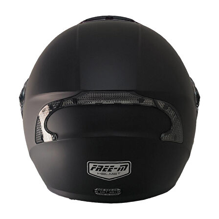  Motosiklet ve Bisiklet Kaskı Yarım Arka Reflektörlü Güneş Vizörlü Kask Mat Siyah 