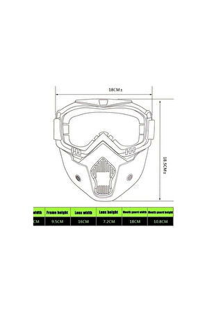 Cross Motosiklet Bisiklet Gözlüğü Açık Kask Maskesi Süngerli Bant Lastikli Jet Maske Şeffaf Camlı