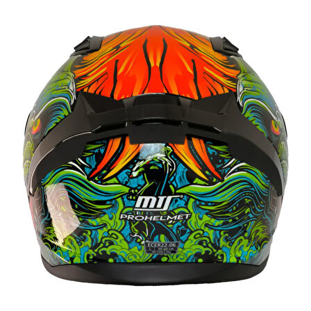 Motosiklet Kaskı Ece 22.R06 Sertifikalı Double Vizör Full Face Kask Azure