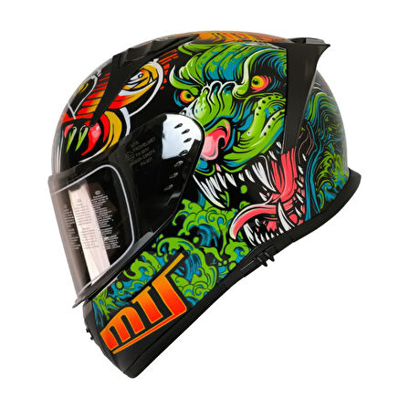 Motosiklet Kaskı Ece 22.R06 Sertifikalı Double Vizör Full Face Kask Azure