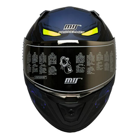 Motosiklet Kaskı Ece 22.R06 Sertifikalı Double Vizör Full Face Kask Mision Blue