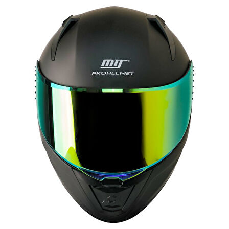 Motosiklet Kaskı Ece 22.R06 Sertifikalı Double Vizör Full Face Kask Mat Siyah