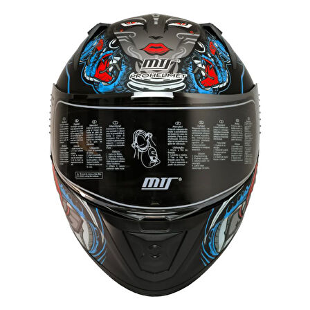Motosiklet Kaskı Ece 22.R06 Sertifikalı Double Vizör Full Face Kask Myth Blue