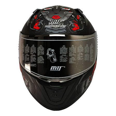 Motosiklet Kaskı Ece 22.R06 Sertifikalı Double Vizör Full Face Kask Myth Grey