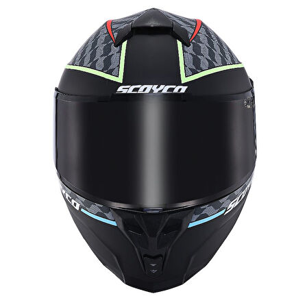 Motosiklet Double ve Güneş Vizörlü Full Face Kask Ce Motor Kaskı Lightning
