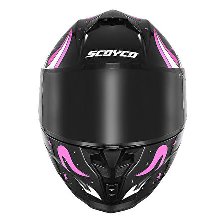 Motosiklet Double ve Güneş Vizörlü Full Face Kask Ce Motor Kaskı Skull
