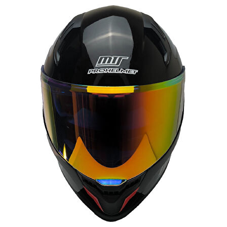 Motosiklet Kask Ece 22.R06 Güneş Vizörlü Full Face Motor Kaskı Stinger Siyah Yeni
