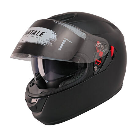 Motosiklet Kaskı CE Sertifikalı Güneş Vizörlü Full Face Mat Siyah Kask
