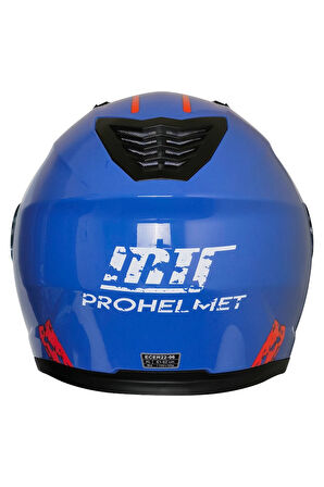 Motosiklet Çene Açılır Kask Güneş Vizörlü Ece 22.06 Sertifikalı Yeni Sezon Motor Kaskı V2 Blue
