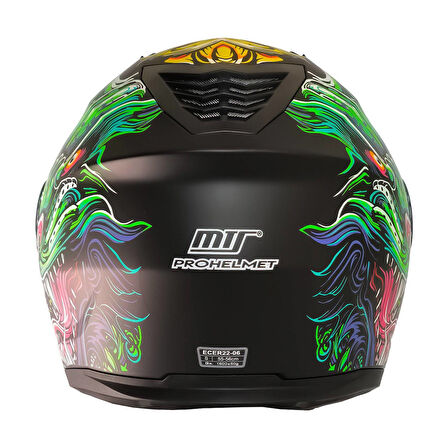 Motosiklet Çene Açılır Kask Güneş Vizörlü Ece 22.06 Sertifikalı New Motor Kaskı V2 Dragon