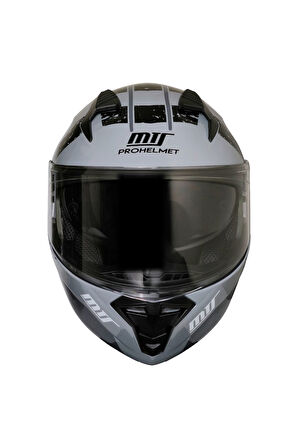 Motosiklet Çene Açılır Kask Güneş Vizörlü Ece 22.06 Sertifikalı Yeni Sezon Motor Kaskı V2 Grey